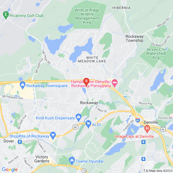 Roeland Bathrooms Inc location map: 39 Woodside Ave, Rockaway, NJ